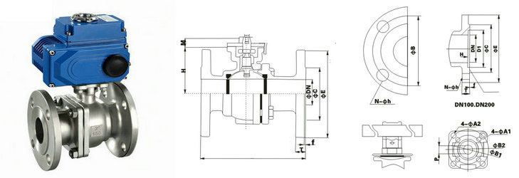 電動(dòng)高平臺(tái)球閥閥體結(jié)構(gòu)圖 電動(dòng)高平臺(tái)球閥閥體結(jié)構(gòu)圖