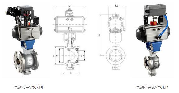 氣動V型球閥 氣動V型球閥