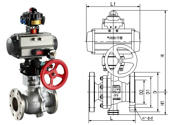 Q641F氣動O型切斷球閥 Q641F氣動O型切斷球閥