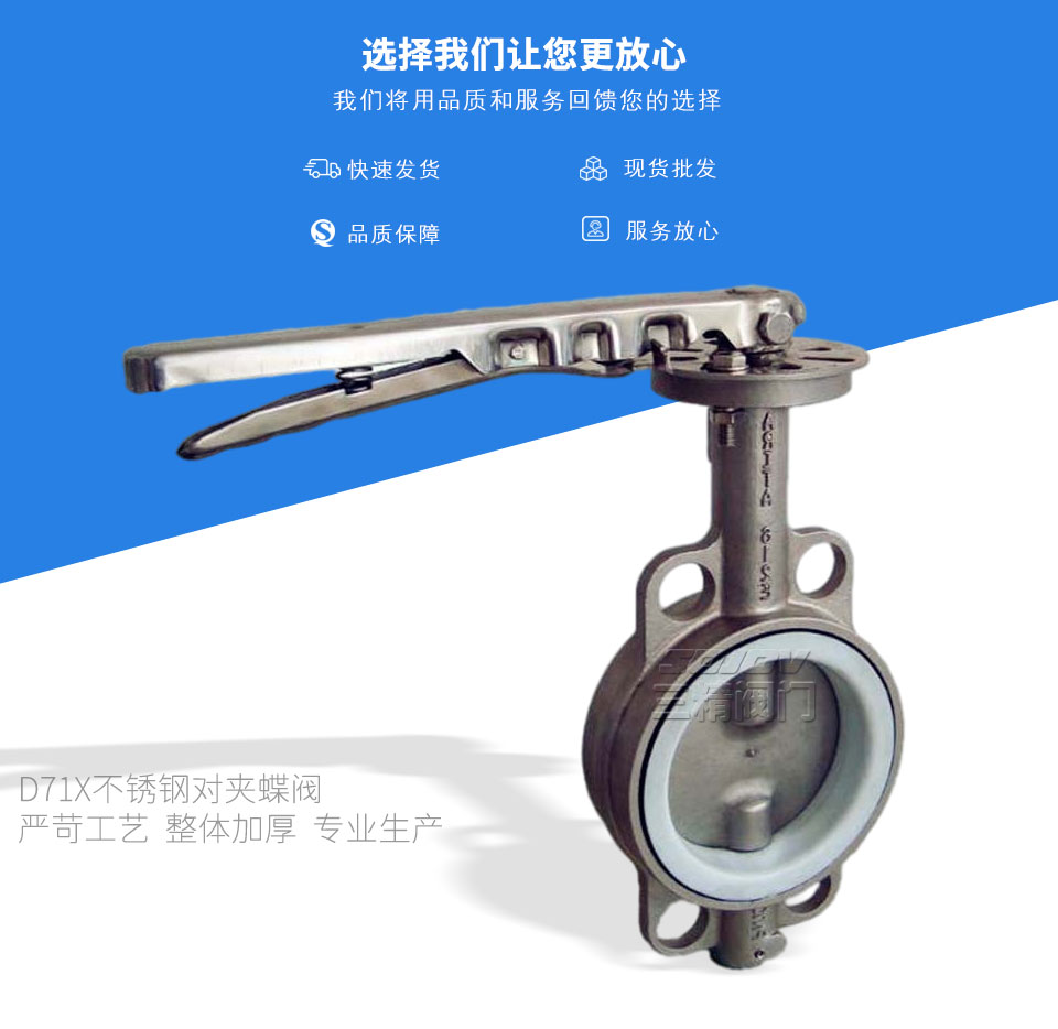 D71X不銹鋼對夾蝶閥 D71X不銹鋼對夾蝶閥