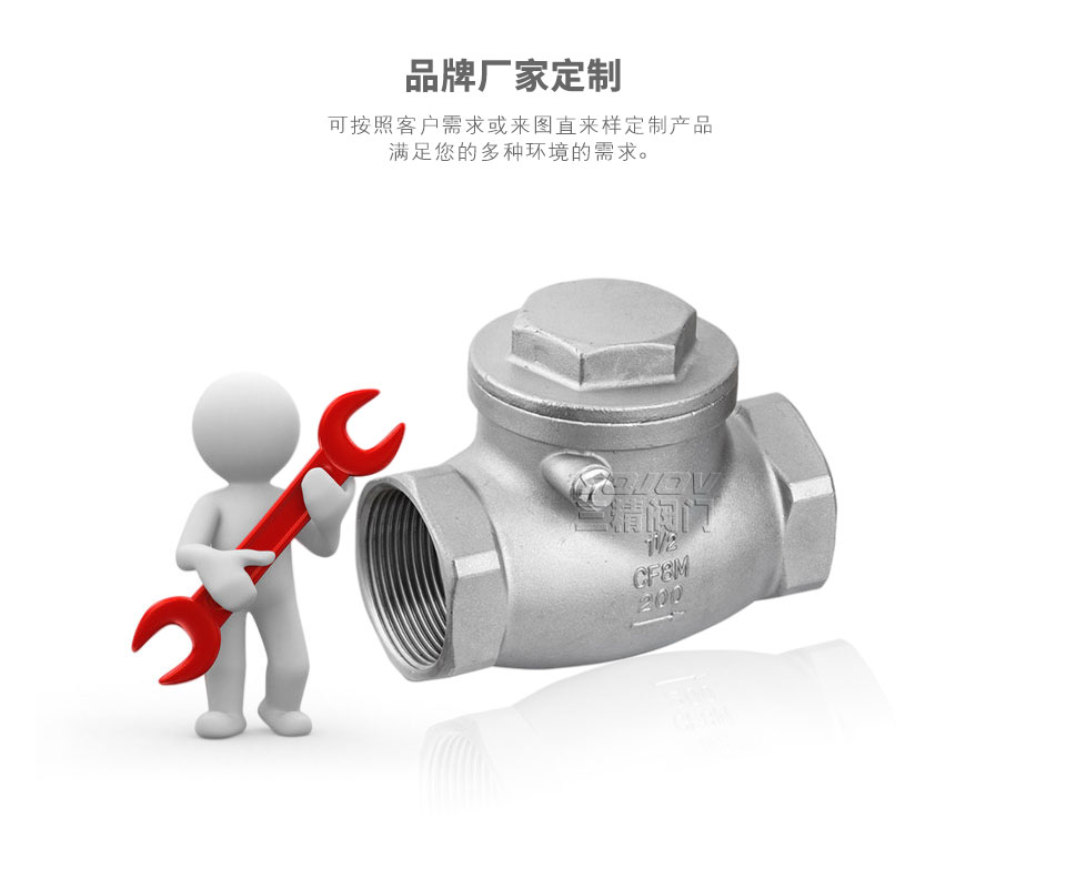 H14W不銹鋼內螺紋旋啟止回閥可定制 H14W不銹鋼內螺紋旋啟止回閥可定制