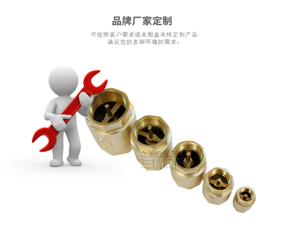 H12W絲口黃銅止回閥可定制 H12W絲口黃銅止回閥可定制