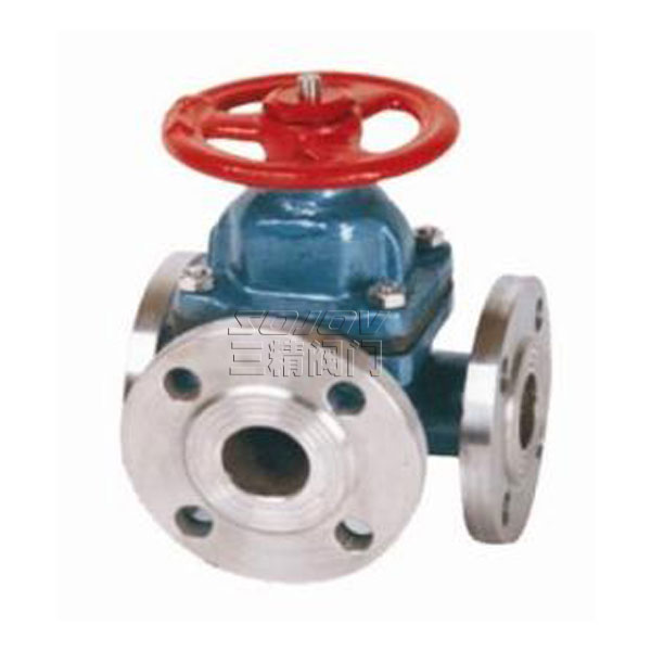 不銹鋼三通式襯膠隔膜閥 不銹鋼三通式襯膠隔膜閥