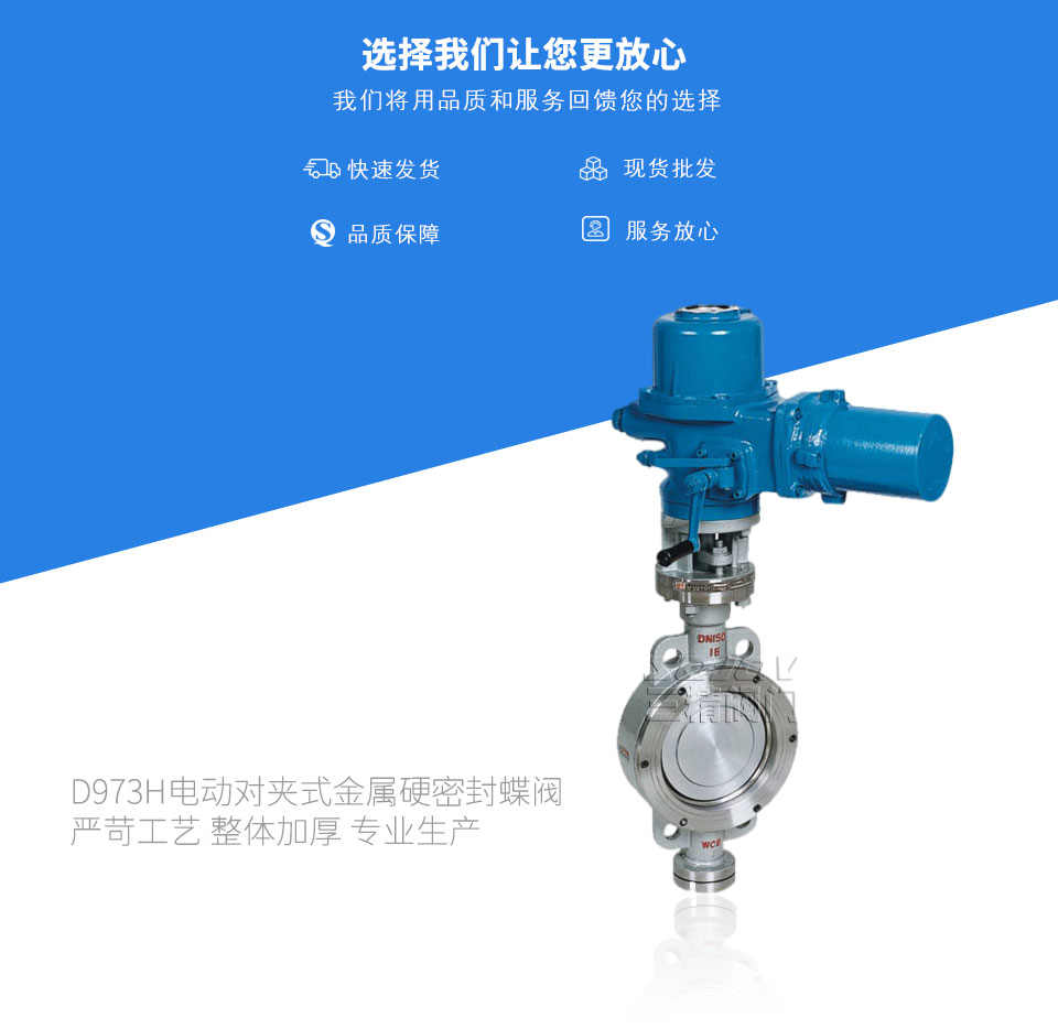 D973H電動對夾式金屬硬密封蝶閥 D973H電動對夾式金屬硬密封蝶閥