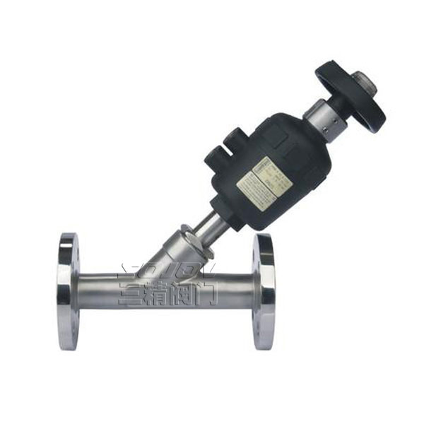 塑料頭氣動帶手動角座閥 塑料頭氣動帶手動角座閥