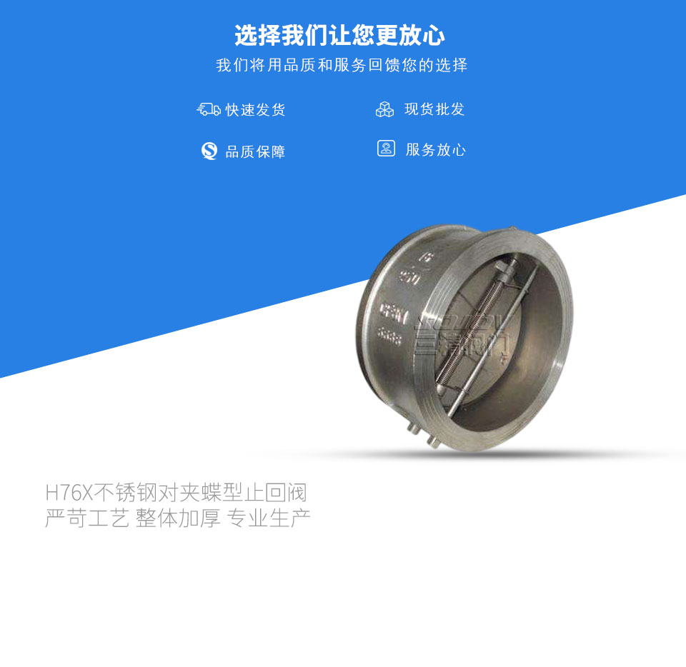 H76X不銹鋼對夾蝶型止回閥 H76X不銹鋼對夾蝶型止回閥