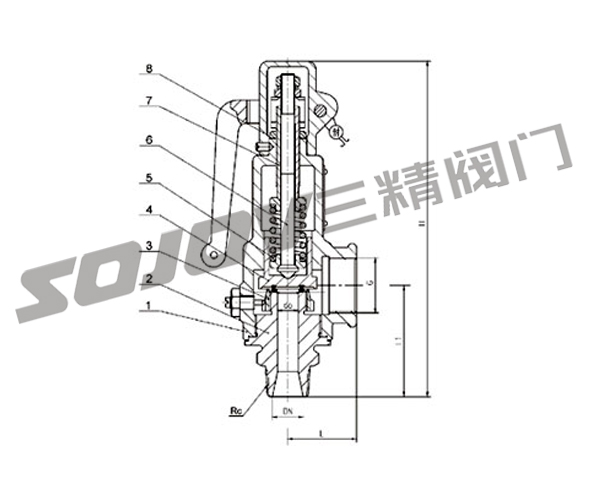 螺紋安全閥圖紙
