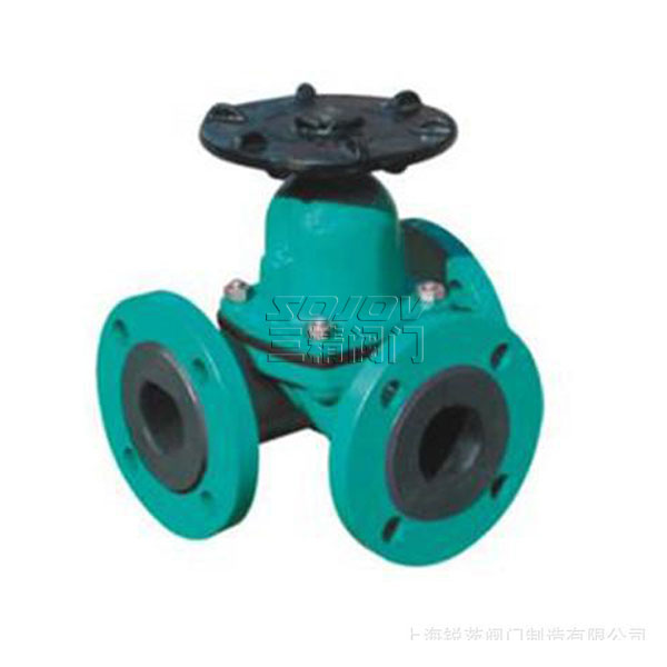 G49J三通襯膠隔膜閥