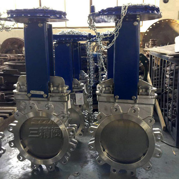 PZ43H鏈輪單夾式刀型閘閥(梅花型)