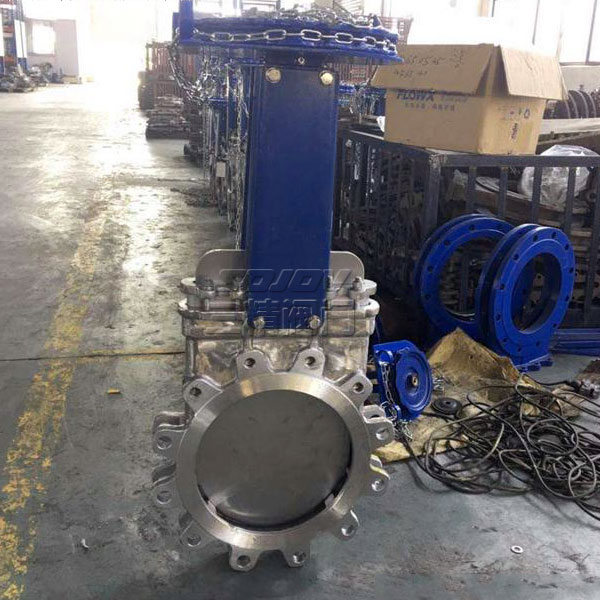 PZ43H鏈輪單夾式刀型閘閥(梅花型)