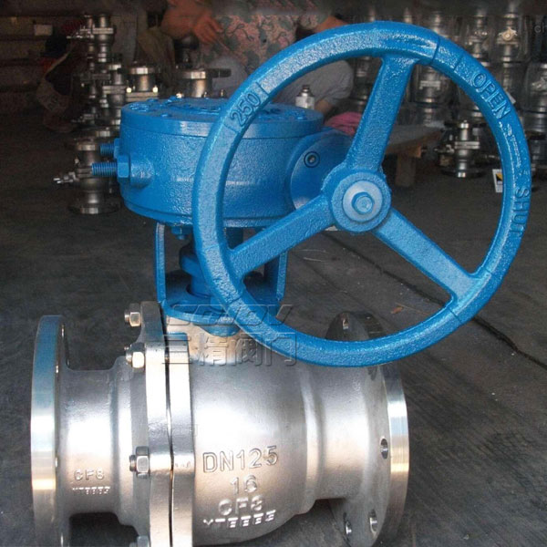 Q341F蝸輪法蘭球閥 不銹鋼蝸輪球閥