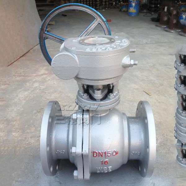 Q341F蝸輪法蘭球閥 不銹鋼蝸輪球閥