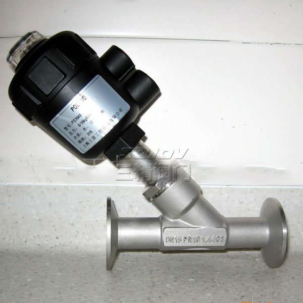 快裝式氣動角座閥