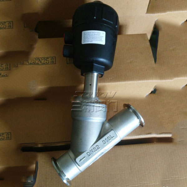 快裝式氣動角座閥