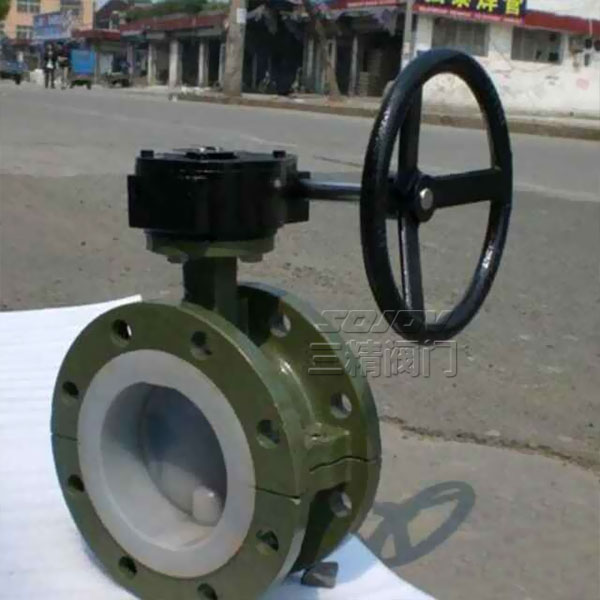 D341F4-16C蝸輪襯氟蝶閥