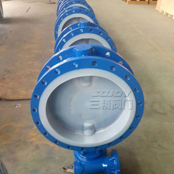 D341F46-16C襯氟蝸輪蝶閥