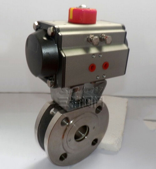 Q671F氣動對夾式球閥