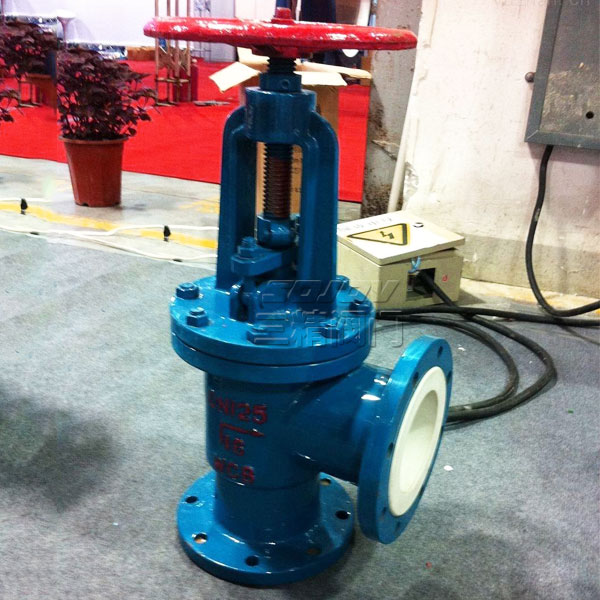 J44F46襯氟角式截止閥