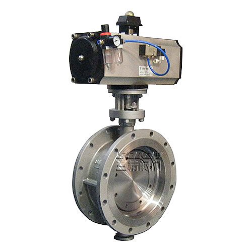 D643W不銹鋼氣動硬密封蝶閥